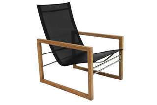 Vevi Lounge Chair - Black & Teak Product Image